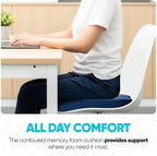 FORTEM Seat Cushion, Office Chair Cushion, Desk Chair Memory Foam, Sciatica Coccyx Tailbone Pain Relief, Pressure Relief, Sitting Pad, for Long Gaming & Sitting, Washable Cover, Non Slip, XL