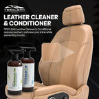 Tesla Leather Seat Cleaner & Conditioner, Made in the USA, Tesla Cleaning Kit Interior V egan Conditioner Electric Vehicle Interiors, Fits Model S, 3, X, Y (2026), Includes Microfiber Cloth & Sponge