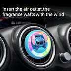 DAYUJIAN Cute Car Air Fresheners Rhythm Atmosphere Lights Automotive Air Outlet Cartoon Car Diffuser Creative Glowable Car Perfume Decoration Aromatherapy Ornament Car Vent Accessories
