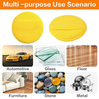 Microfiber Wax Applicator Pads, Car Wax Applicator with Finger Pocket, Buffing & Detail Polishing Foam Pads for Car Cleaning and Fine Polishing (5 inch, 6 Pack) (Yellow)