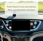 6pcs Flowers Car Air Freshener Vent Clips,Blue Orange White Daisy Air Vent Clip Car Accessories for Women,3.3cm/3cm Flowers Vehicle Decor Refillable Diffuser