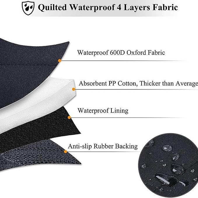 Front Dog Seat Covers, Waterproof Front Seat Car Cover,Dog Car Seat Cover with Side Flaps, Waterproof & Nonslip Dog Seat Coverfor Cars, Trucks, SUVs, Jeep.(Black)