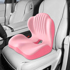 Ergonomic Lumbar & Seat Support Cushion, 2-in-1 Memory Foam Cushion with Coccyx Hollow Design for Office Chair, Car Seat, Home Use - Relieves Back & Hip Pain (Pink)