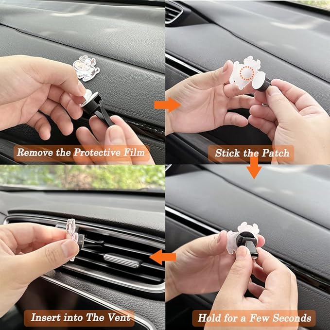 Cute Car Air Freshener Clips,Frog and Mushroom Car Vent Clip,Car Air Conditioner Clip,Auto Vent Decoration Accessories,Automotive Interior Decoration Gifts for Men/Women