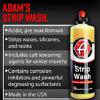 Adam's Polishes Strip Car Wash Soap (5 Gallon) - Sealant & Car Wax Remover Shampoo Salt Remover & Acidic Wash | Thick Suds For Use In Car Cleaning Kit, Foam Cannon, Foam Gun, Sponge, Mitt, Chamois