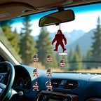6 Pcs USA Flag Bigfoot Sasquatch Car Air Fresheners, Funny Hanging Air Fresheners Long Lasting Cute Car Mirror Scented Hanging Decoration Ornaments Gift Interior Accessories for Men Women