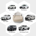 2 Pack Front Leatherette Seat Covers Faux Leather Bottom Car Seat Covers, Super Breathable,Anti-Slip,Universal Seat Covers for Cars,Full Wrapping Edge Fit for Most Sedans SUV Pick-up (2 Pack Beige)