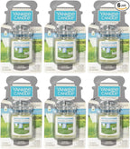 Yankee Candle Car Air Fresheners, Hanging Car Jar Ultimate, Neutralizes Odors Up To 30 Days, Clean Cotton, 0.96 OZ (Pack of 6)