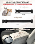 PETSFIT Center Console Dog Car Seat with Safe Protection Hooks, Pet Car Seat with Upgraded Safety Tethers, Washable Cushion, Console Dog Car Seats for Small Dogs (Coffee)