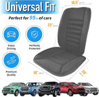 Memory Foam Car Seat Cushion with Lumbar Support Pillow - 4D Mesh Ventilation for Back & Sciatica Pain Relief, Auto Pad Suitable for Car, Truck, SUV, Dark Grey