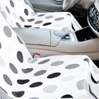 2 Pack Car Seat Towel Covers with Storage Bag 63 x 32 Inch Athletic Running Towel Seat Sweat Washable Non Slip Cover Gift for Car Outdoor Sport Activities (Black and Gray Dots)