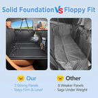 Back Seat Extender for Dogs, PU Leather Dog Car Seat Cover for Back Seat with Hard Bottom, 100% Waterproof, Scratch Proof and Anti Slip Dog Hammock for Cars and SUVs, Holds 400 lbs