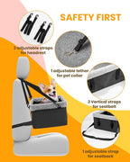 Dog Car Seats for Small Dogs, Upgrade Dog Booster Seat with Metal Frame Construction with Double-Layer Oxford, Perfect for Small Pets,L-UP TO 10LBS