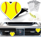 Cute Car Air Freshener Clips Softballe Heart Car Vent Clips Softballe Cars Scents Cologne Air Conditioner Clip Auto Vent Interior Decoration Cars Accessories Softballes Gifts for Men Women,Friends
