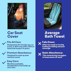 2 Pack Car Seat Towel Covers, Sweat Protector for Front Seats, Premium Thickened Microfiber with Great Smoky Mountains, Breathable & Quick Dry, Slip-on Headrest Pocket for Gym Running Universal Fit
