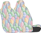 Delerain Car Seat Covers Set 2Pcs, Cute Easter Eggs Universal Front Car Seats Vehicle Enterior Protector Suitable Fits Most Car Auto SUV Sedan Truck