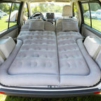 SUV Air Mattress Car Bed Inflatable Mattress for Truck Backseat - Foldable Car Mattress with Flocking Surface and Electric Pump Portable Air Bed Sleeping Pad for Home Car Tent Camping Travel