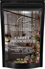 Lapew Luxe Carpet Deodorizer Powder - Pet Safe Freshener for Vacuuming | Scented Odor Eliminator for Home | 16 oz