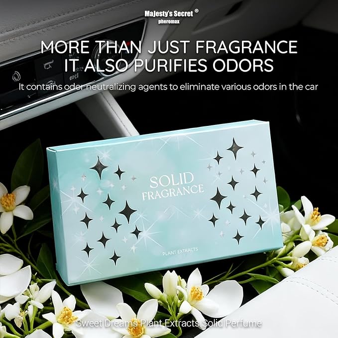 Solid Air Freshener 140g, Plant-Based Scent Balm, Long-Lasting Fragrance, Odor Neutralizer for Pet Spaces, Car, Home & Office, Pet Odor Eliminator,Woody Floral Fruity (Goodnight Dream)