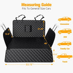 PETICON SUV Cargo Liner for Dogs, PU Leather Waterproof Pet Cargo Cover for SUVs Sedans Vans with Bumper Flap Protector, Scrachproof Non-Slip Large Size Dog Seat Mat Universal Fit