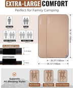 KingCamp FLEXIREST 8.0 Inflatable Sleeping Pad for Camping, High-Support Drop Stitch Camping Mattress with 1100lbs Capacity, PVC-Free Camping Mat for Tent Car Glamping Outdoor Travel, 79 * 55 * 3.15