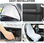 Waterproof Sweating Car Seat Cover for Post Gym Workout, Running, Swimming, Beach and Hiking, Universal Fit Non-Slip Bucket Seat Protector for Cars SUV Trucks, Machine Washable (White)