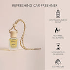 Llum Smoky Vanilla Hanging Car Air Freshener – Luxury Automotive Perfume Diffuser 10ml (0.34 fl oz), Long-Lasting Fragrance, Alcohol-Free Non-Toxic Car Scent, Glass Bottle With Wood Cap