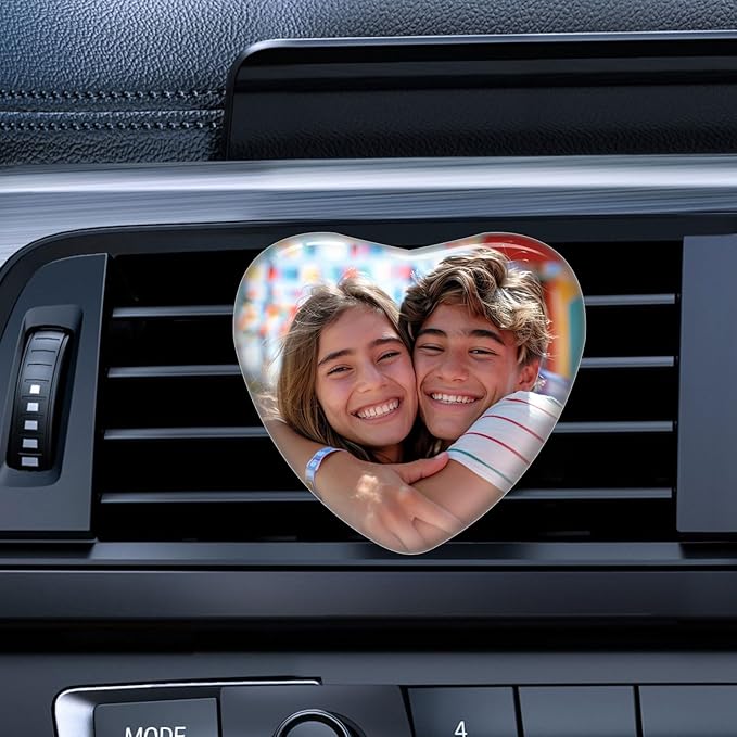 Personalized Car Air Vent Clip Pack of 2 with Your Photo and Text,Custom Different Scents Car Air Vent Clip,Interior Decoration,Decorative Accessories