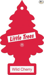 Car Freshner U1P10311 Little Trees Cherry Air freshener, 24 Pack