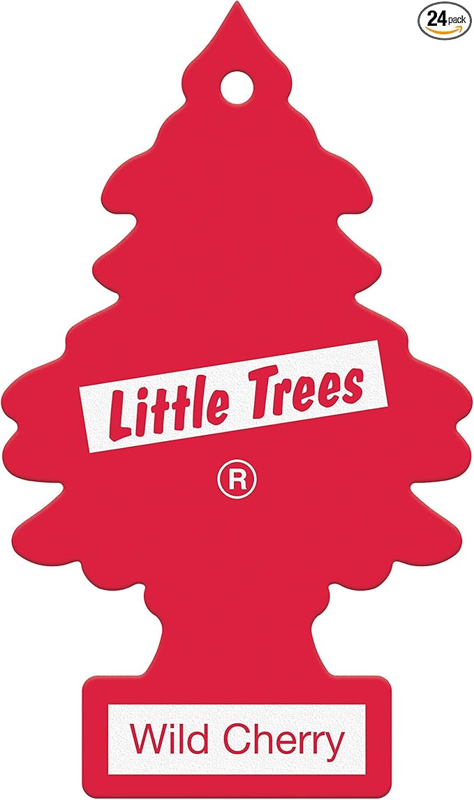 Car Freshner U1P10311 Little Trees Cherry Air freshener, 24 Pack