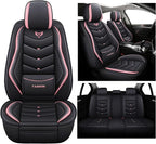Car Seat Covers Full Set,Automotive seat Covers for Cars,Waterproof Leather seat Covers with Fixed Lumbar Support,Universal Fit for Most Cars,SUV,Trucks and Sedans