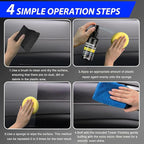 Plastic Trim Restorer, 7pcs Cars Interior Trim Scratch Remover Kit with Brush, Sponge, Microfiber Towel, Nourishing Cream Restorer Shines Darkens Faded Plastic & Rubber, 30mlx2