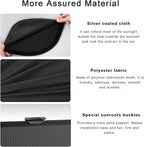 Sunshade Roof Compatible with Audi Q5 2009-2017 SUV, Heat Insulation Sunroof Shade, Foldable Glass Roof Shade with Storage Bag, Black