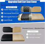 NOKINS Golf Cart Diamond Seat Covers Kit with Sponge Padding - Fit for Most OEM Standard Front Seats, OEM Standard Seat Upgrade Seat Covers (Fit for EZGO TXT 1994-2013/EZGO RXV)