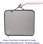CYLEN Ifoam Gel Infused Memory Foam Layer Wheelchair Cushion - Seat Cushion for Wheelchair-Office Chair, Kitchen Chair, Car Seats-Pressure Sore and Tailbone Pain Relief-High Dense Polyfoam Base(Black)
