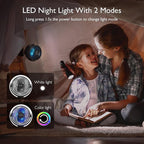 Momcozy 8000mAh Portable Stroller Fan | 27H Ultra-long Battery Life | Detachable 4 Speed 360°Rotate | 2 Modes LED Night Light, USB Rechargeable Handheld Cooling Fan for Travel, Car Seat, Bedroom