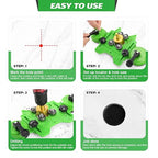 Diamond Hole Saw Kit, 10 PCS Tile Brazed Drill Bits Set with Double Suction Cup Guide, 6-50 mm Dry/Wet Hole Saws for Ceramic, Glass, Porcelain, Marble, Granite