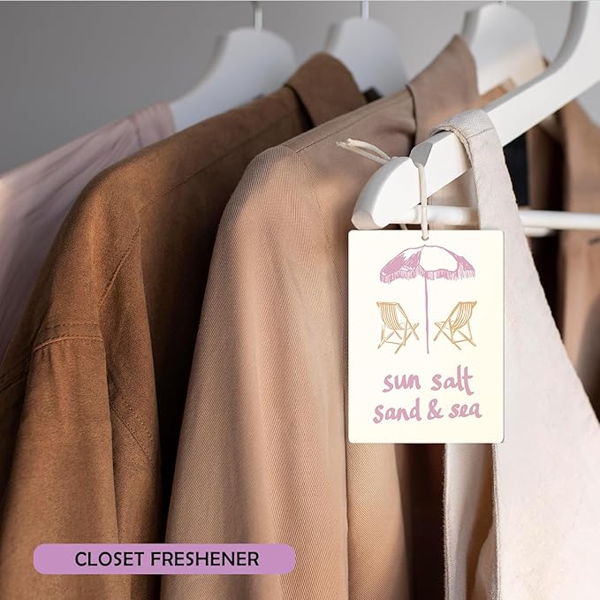 Pink Coastal Beach Lavender Car Air Freshener 3 Pcs, Preppy Beachy Seashell Conch Palm Tree Cars Scents Air Freshener for Women Girls, Ocean Beach Car Accessories Interior Mirror Decor Hanging