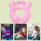 Baby Travel Pillow, Infant Kid's Cushion Soft and Skin Friendly for Car Seat, Pushchair and Stroller (Plush Pink)