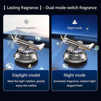 Car Air Freshener, Helicopter Solar Energy Rotating Car Freshener Diffuser Long Lasting for Car Interior Decoration Accessories Diffuser (Blue-Ocean)