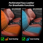 coverdream Forester Leather Seat Covers Full Set for 2025 2026 Subaru Forester Limited,Premium,Sport,Touring Fully Covered,Luxury Waterproof SUV Seat Cushion Car Seat Protector(Wine Red)