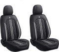 Premium Nappa Leatherette Car Seat Cover Set Custom Fit for Honda CR-V CRV 2000-2023 2024 2025 2026 Water-Proof Breathable Faux Leather Seat Cushion Protectors (Front 2 Seats,Grey Line)