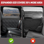 Dog Car Door Protector – 20% Larger Design for Sedans, Family Cars and Small SUVS, 2 Packs Thickened Waterproof Door Panel Covers, Protects Doors from Dog Scratching