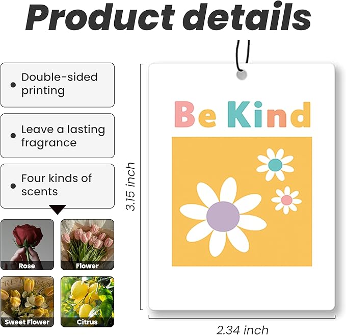 Trendy Cute Pink Christian Car Air Freshener 4 Pcs - Cute Pink Girly Religious Hanging Air Freshener 4 Pcs for Cars Closet Drawer Books, Preppy Christian Car Accessories Mirror Decor for Women Girls