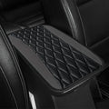 Car Center Console Cushion Pad, 12.72"×7.52" Leather Waterproof Auto Armrest Seat Box Protector, Car Center Console Cover, Universal Interior Decor Car Accessories for SUV Truck (Gray)