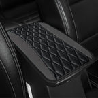 Car Center Console Cushion Pad, 12.72"×7.52" Leather Waterproof Auto Armrest Seat Box Protector, Car Center Console Cover, Universal Interior Decor Car Accessories for SUV Truck (Gray)
