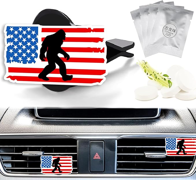 Cute Car Air Freshener Clips Bigfoot Car Vent Clips Sasquatch Cars Scents Cologne Air Conditioner Clip Auto Vent Interior Decoration Cars Accessories Bigfoots Gifts for Men Women,Friends