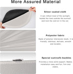Sunshade Roof Compatible with Volvo C40 2021-2023, Foldable Glass Roof Sun Shade, UV Protection Heat Insulation Sunroof Shade with Storage Bag