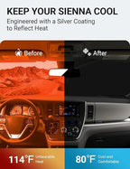 Proadsy 2026 Upgrade Front Windshield Sun Shade Foldable Sunshade Protector Custom Fit 2011-2020 Sienna Accessories