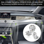Ziciner 2PCS Bling Heart Car Air Vent Clips Charms, Heart Shaped Crystal Car Air Freshener Vent Clips, Rhinestone Air Conditioning Outlet Clip, Vehicle Decor Accessories for Women Girls (Black)